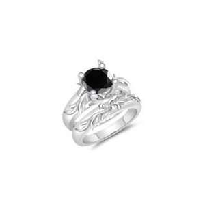  1.24 1.63 Cts Black Diamond Solitaire Engagement & Wedding Ring 