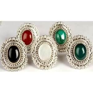   (Carnelian, Malachite, Black Onyx, Shell (MOP) and Green Onyx)   S