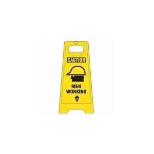 Tough Guy 6DMG6 Floor Sign, Yellow, 24 In., 2 Sided:  