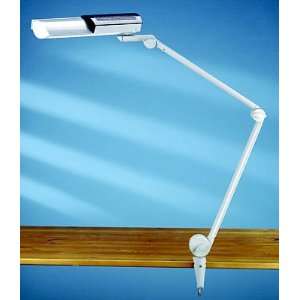    Mobil Fluorescent Silver Metal Swing Arm Lamp