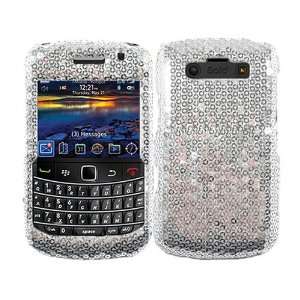 Silver Big Bling Sequins Case Cover Faceplate for Blackberry Bold 2 