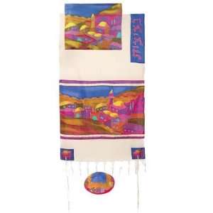  Vista in Color Cotton and Silk Tallit Prayer Shawl Set 