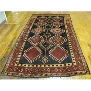   Navy Blue Persian Hand Knotted Wool Shiraz Rug: Furniture & Decor