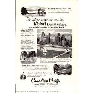 1953 Canadian Pacific Its balmy as spring now in Victoria Vintage 