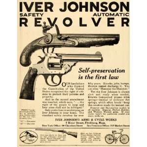  1922 Ad Pistol Revolver Gun Firearms Iver Johnson Rifle 