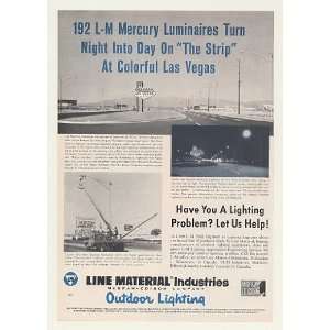  1960 Line Material Mercury Luminaires Las Vegas Strip 