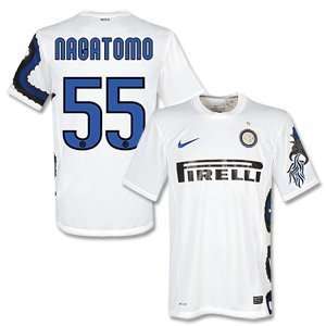  10 11 Inter Milan Away Jersey + Nagatomo 55 Sports 