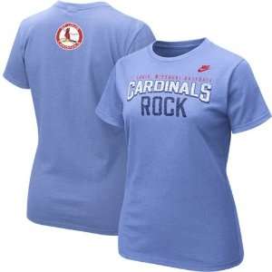   Ladies Light Blue Cooperstown Rock T shirt: Sports & Outdoors