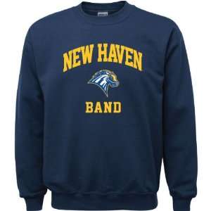 New Haven Chargers Navy Youth Band Arch Crewneck Sweatshirt