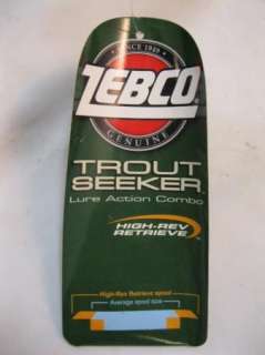 ZEBCO TROUT SEEKER Rod and Reel Combo NEW  
