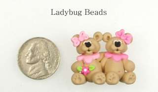 Best Friend Bears Polymer Clay Bead  