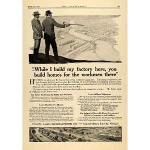  1918 Ad Lewis Machine Cut Houses Construction Builders 