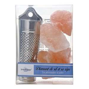  Terre Exotique Pink Diamond Rock Salt with Grater: Home 