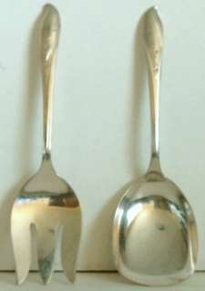 1847 Rogers Bros Springtime Silver Salad Fork Spoon Set c 1957  