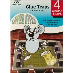   Traps 4 Glue Traps Per Pack Super Stick for Mice and Rats Patio, Lawn