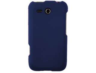 Rubberized Plastic Phone Case Blue For HTC Freestyle  