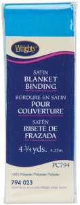Wrights Satin Blanket Binding 4.75yd Neon Blue  