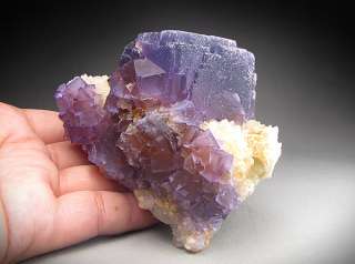 Blue Purple Fluorite on Quartz, Bingham, New Mexico  