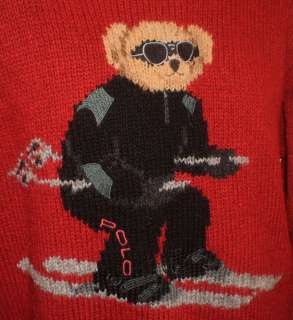   LAUREN POLO Wool TEDDY BEAR SKI Sweater Boys XL Mens S RARE!  