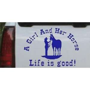  A Cowgirl And her Horse Life is Good Western Car Window 