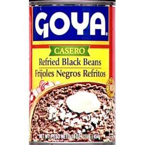 Goya Refried Black Beans 16 oz  Grocery & Gourmet Food