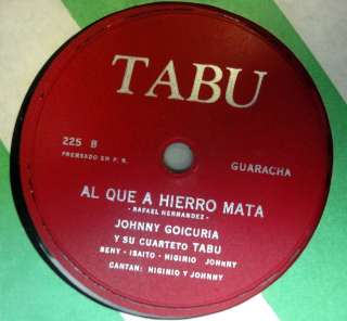 JOHNNY GOICURIA Y Cuarteto LATIN 78 Te Felicicano TABU  