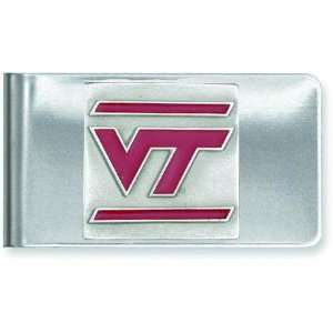    Stainless Steel Collegiate Virginia Tech Money Clip Jewelry