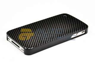   IPHONE 4 4G REAL CARBON FIBER HARD COVER CASE BLACK SHELL PROTECTION