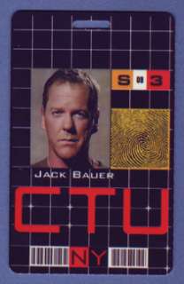 Jack Bauer ID Card CTU Badge TV Prop Season 8 Badges  