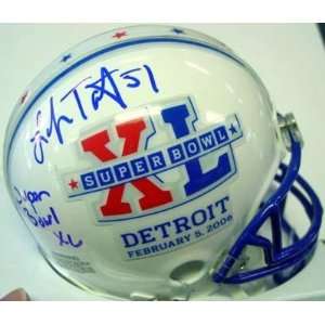  Lofa Tatupu Signed Mini Helmet   Super Bowl XL Sports 