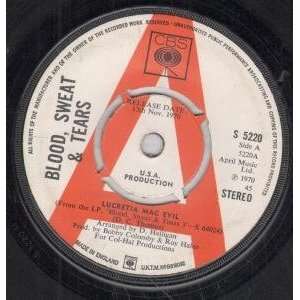  LUCRETIA MAC EVIL 7 INCH (7 VINYL 45) UK CBS 1970 BLOOD 