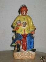 Old Taoist Monkey God Peach Porcelain Statue Figurine  