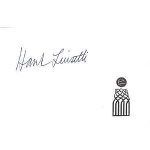 HANK LUISETTI (HOF 1959 COLLEGE BASKETBALL) Signed 5x3   Autographed 