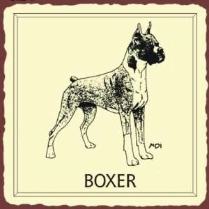  Boxer Dog Vintage Metal Animal Retro Tin Sign: Home 
