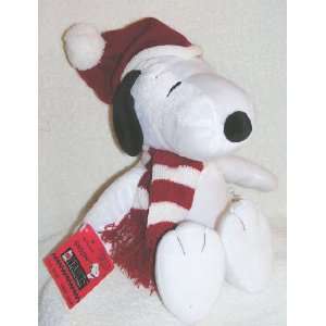   Plush Musical 13 inch Snoopy Doll in Red & White Hat and Scarf: Toys