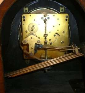 Antique Westminster chime Napoleon hat shaped mantle clock rare Haller 