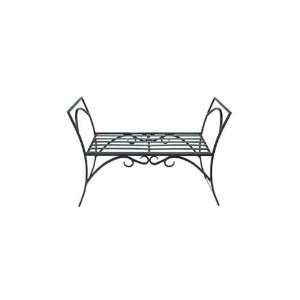   Black Wrought Iron Arbor Bench Metal Outdoor Furniture Benches: Patio