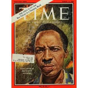  1964 Cover Time Magazine Tanganyika President Nyerere 
