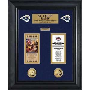  St Louis Rams Super Bowl Ticket and Game Coin Collection 