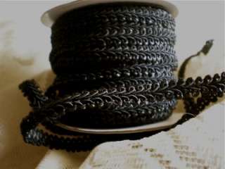 BLACK GIMP CORD BABY TRIM SEWING 10 YARDS 3/8 IN  