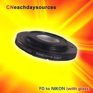 CANON FD Lens to NIKON Body Mount Adapter infinity focu  