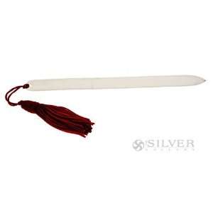  Sterling Silver Bookmark with Red Tassel: Office Products