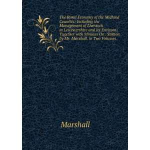   Economy of the Midland Counties William Humphrey Marshall Books