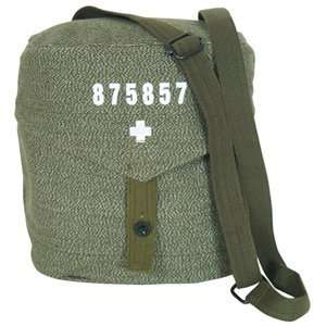   Drab Swiss Army Gas Mask Shoulder Bag   10.25 x 9 x 4.5, Replica Bag
