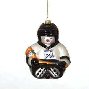  Tampa Bay Lightning NHL Glass Snowman Ornament (5.5 