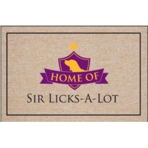  SIR LICKS A LOT Doormat Patio, Lawn & Garden