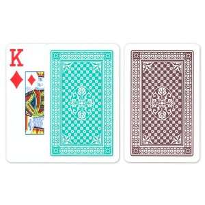   Cards, Copa Casino Design, Narrow Size, Super Index, Green/Brown Toys