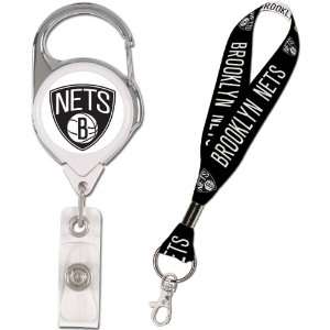  Wincraft Brooklyn Nets Badge Reel and Key Strap Pack 