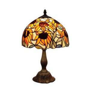  Tiffany style Sunflowers Bronze Finish Table Lamp: Home 