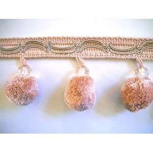  Bead and Ball Fringe Beige 2 3/4 Inch Conso BTY Arts 